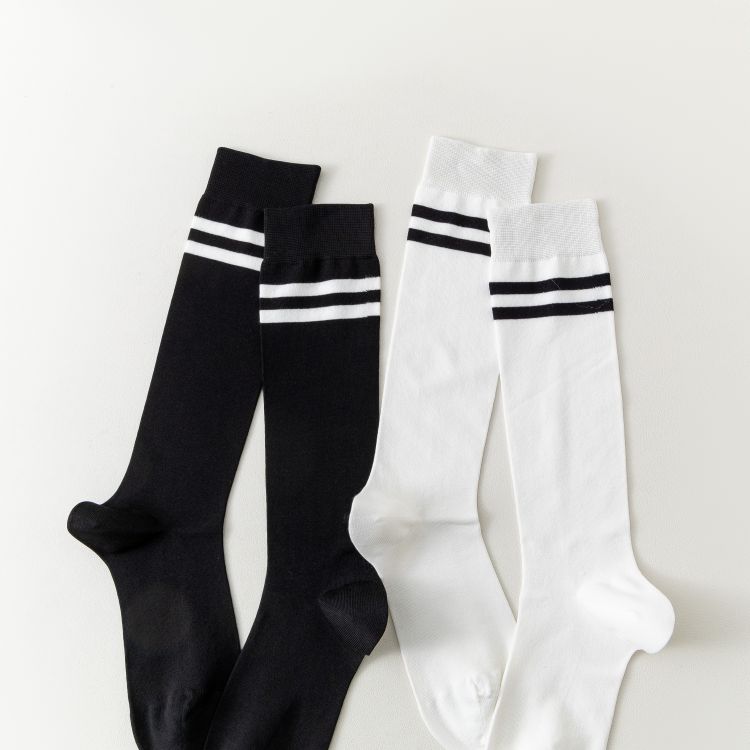 超薄学院风小腿袜